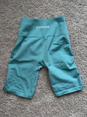 Alphalete Teal Biker Shorts